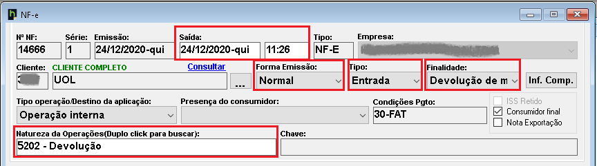 Nf E Nota Fiscal De Devolu O Holdprint Sistemas